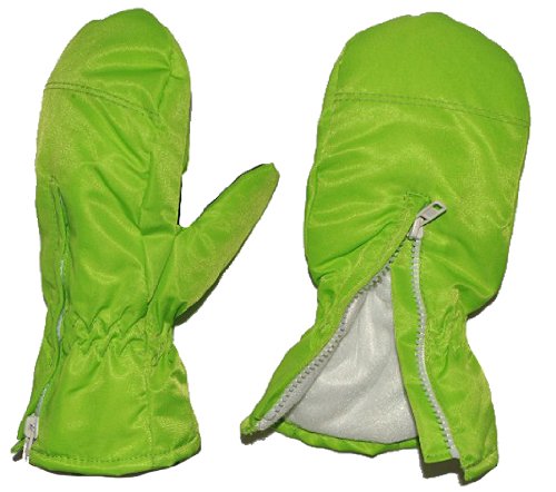 alles-meine.de GmbH Handschuh mit langem Schaft - Reißverschluß - Größe: 5 bis 6 Jahre - leicht anzuziehen - Thermo gefüttert Thermohandschuh