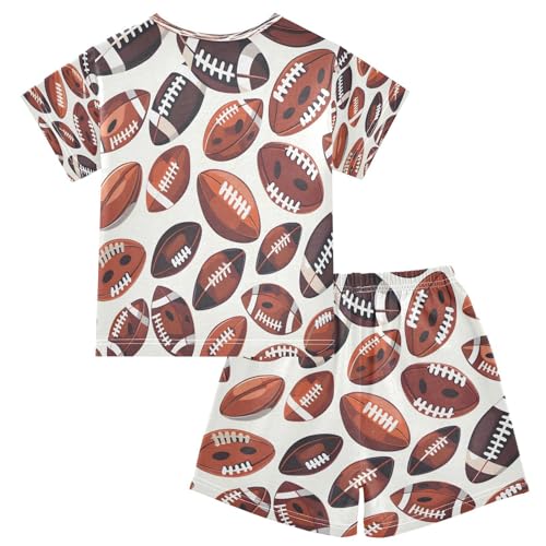 senya Short Sleeve Pajamas Sets Summer Cotton Sleepwear Rugby Sports Equipment2