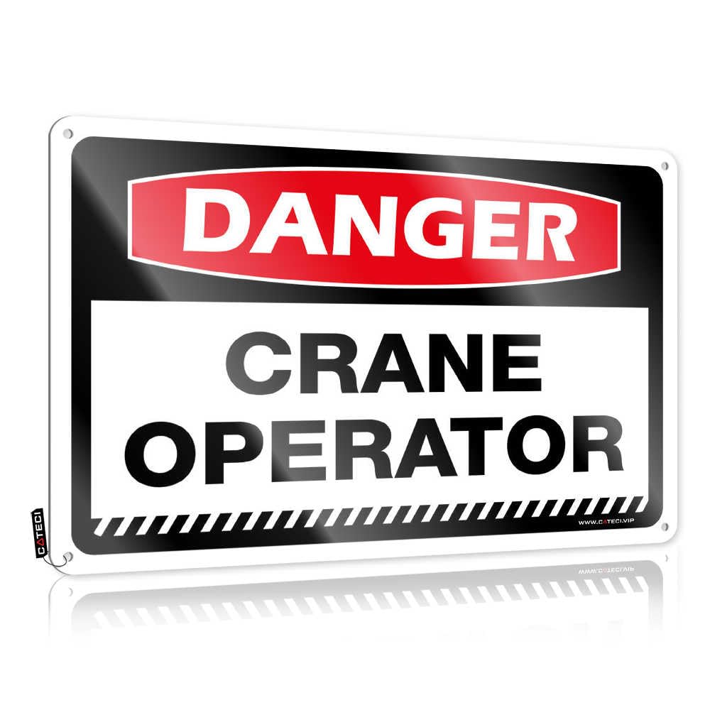 Fzfn Colour Funny Vintage Signs Halloween Wall Decor | Danger Crane Operator Gorgeous For Clearance Home(30X40cm)
