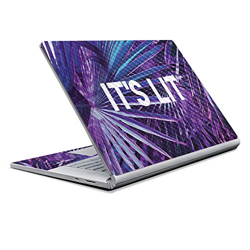 Image of MightySkins Carbon Fiber Skin for Microsoft Surface Book 2 13 inch (2017) - Its Lit,Protective, Durable Textured Carbon Fiber Finish,Easy to Apply, Remove, and Change Styles,