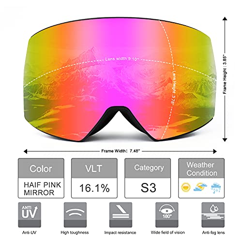 Fmy Ski Goggles For Men Women & Youth - Anti Fog Uv400 Protection Snowboard Snow Skiing Goggles For Adult #TOP1