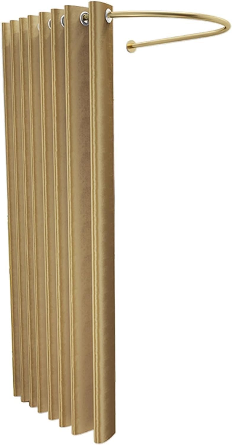 Extra groß und tragbar Umkleidekabine for Präsentationsständer for Privatsphäre und Raumtrennung, Umkleidekabine for Bekleidungsgeschäfte mit Verdunkelungsvorhang, Kleiderstange und Haken(Gold,100x95c
