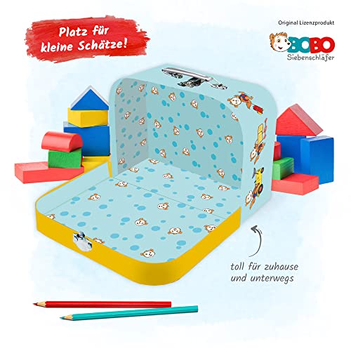 TRÖTSCH - Kinderkoffer BOBO Siebenschläfer : Minikoffer Pappkoffer Reisekoffer Kinderkoffer Spielkoffer