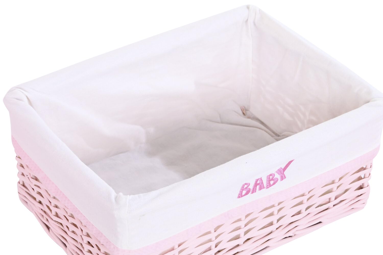 CESTA ROPA SET 5 MIMBRE POLIESTER 44X34X56 ROSA