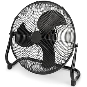 ProfiCare® Windmaschine mit 40 cm Ø | Ventilator verstellbarer Winkel | Bodenventilator 3 Stufen | Ventilator leise aus Metall | Luftkühler | Standlüfter | Raumkühler | PC-VL 3065 WM matt schwarz