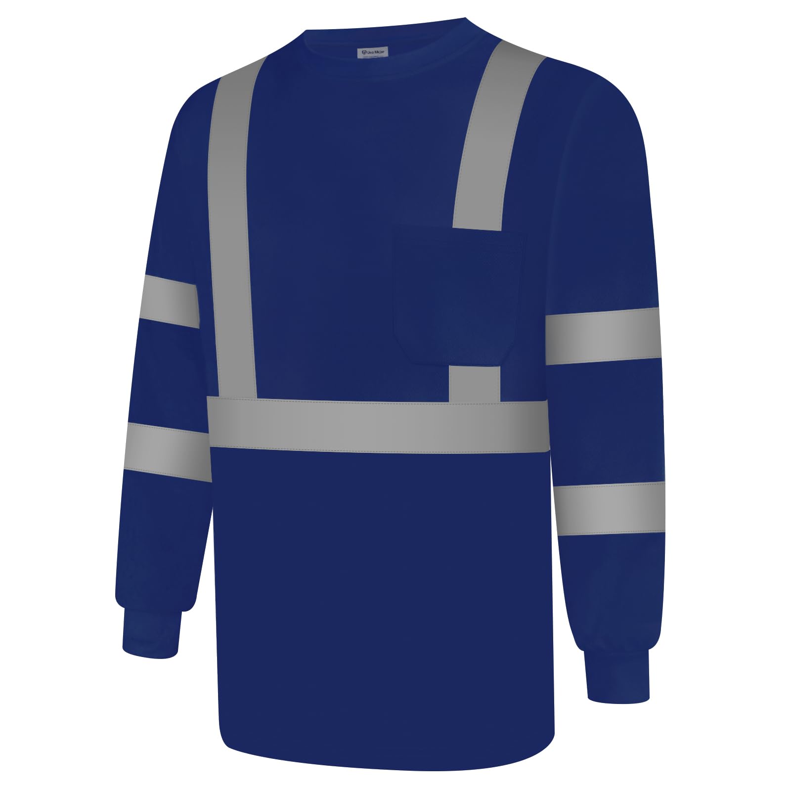 Uno Mejor Class 3 High Visibility Safety Shirt - ANSI Compliant, Reflective Long Sleeve Work Shirt - View #5