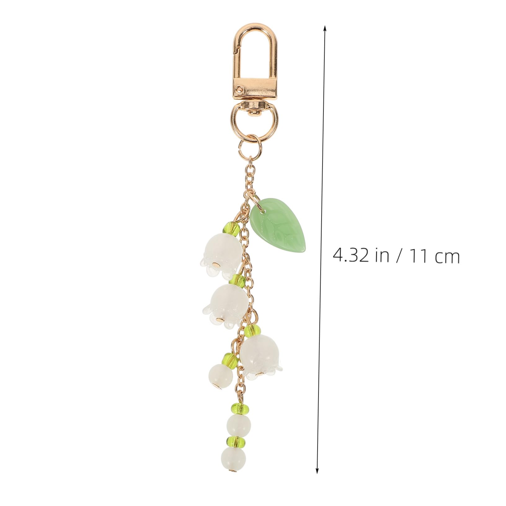 Yardwe Portachiavi con Fiore di mughetto Portachiavi Floreale Simpatici Portachiavi Ciondolo Carino per Borsa Borse Gioielli Moda modà Portachiavi Carino Ciondolo Chiave Acrilico
