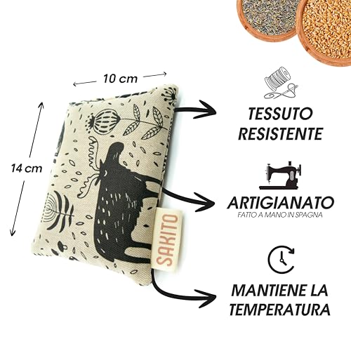 Cuscino Termico Microonde (14X10 Cm) - Terapia Naturale Per I Colici - Calore Naturale Per La Pancia E Per Eliminare I Gas, Rilassamento Infantile - Sicuro Per I Bambini - Tessuto Di Prima Qualità - 3