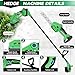 Tegatok Cordless Pole Hedge Trimmer Electric Shrub Trimmer Long Reach Pole Saw for Tree Trimming 20V Handheld Grass Cutter, Hedge Trimmers Cordless with Battery for Garden, Lawn, 2 Batteries