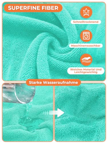 Bibykivn Bademantel für Hunde, Hundebademantel Aus Mikrofaser, Verstellbares Halsband Mit Klettverschluss Schnell Trocknend Badetuch für Große Mittelgroße Kleine Hunde/Katze (Blau, XL)
