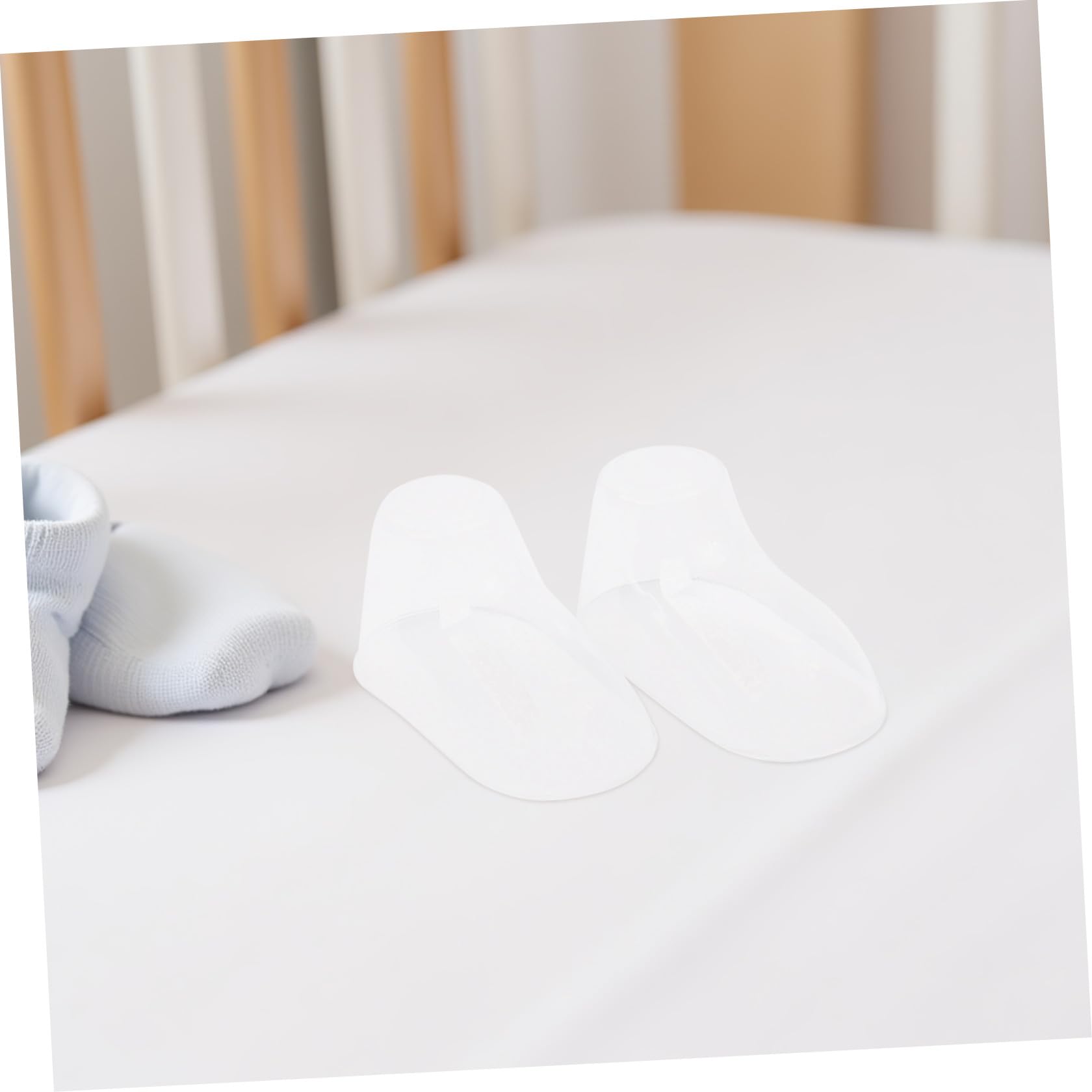 MAGICLULU Transparenter Schuhspanner und Präsentationsständer für Babyschuhe 10cm Kunststoff für Laden und Zuhause 100 Stück für Babysocken und Kleinkinderschuhe