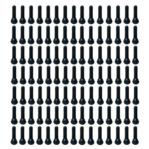 Image of 120Pcs TR414 Tubeless Valve Stems, Black Rubber Snap-in Valves Tubeless Tire Valve Stems Replacement for Tubeless 0.453 inches Rim Holes on Standard Auto Tires