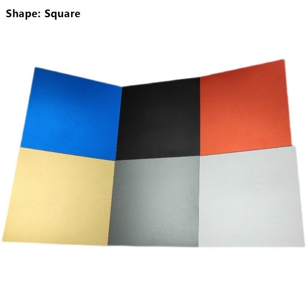 Máquina de láminas de aluminio anodizado de 1mm, placas de Metal grabables for manualidades DIY, 3 uds.(Bright Black,1.0x200x200mm)