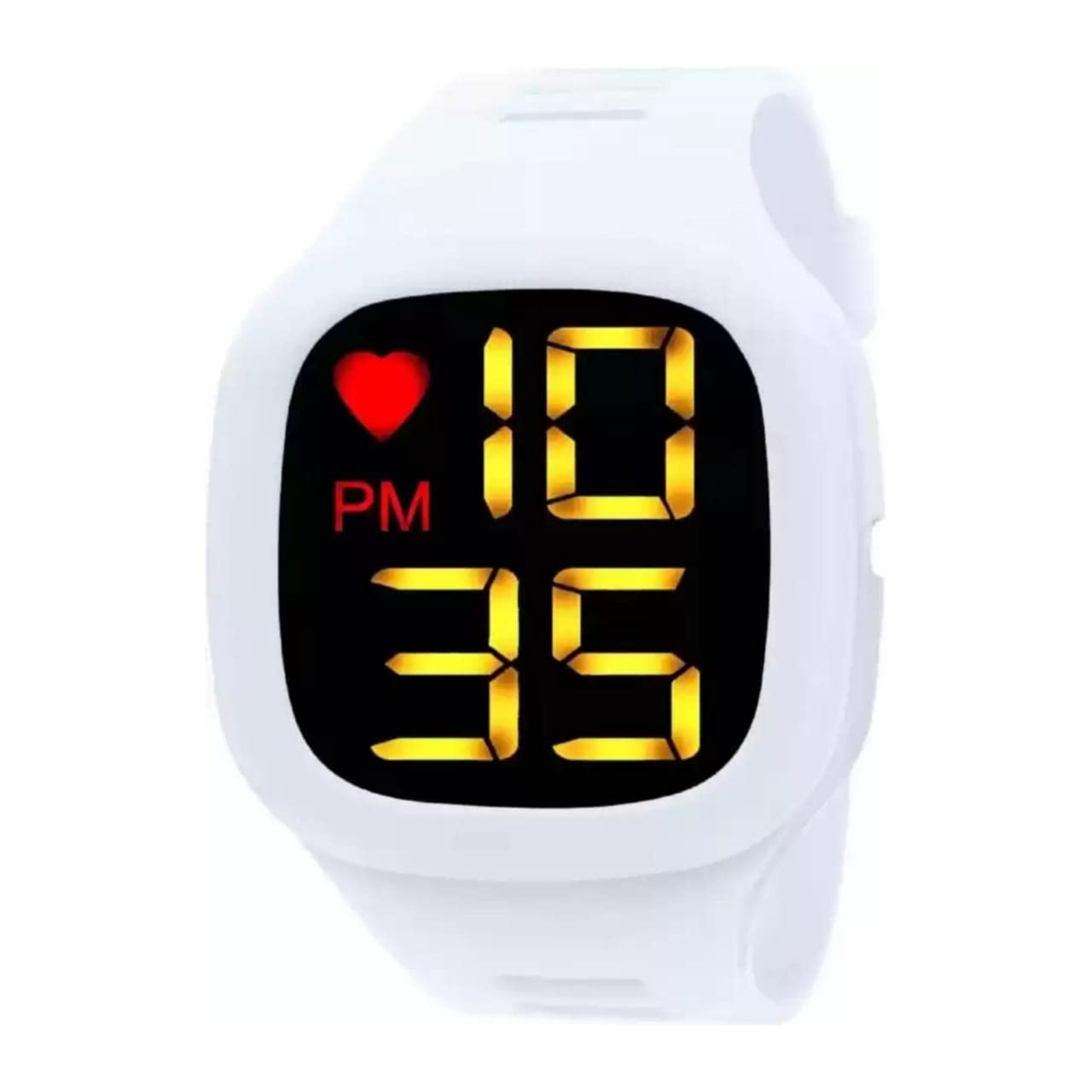SC STUFFY CLUB - Unisex Digital Square Shape Dial Led Sports Watch for Kids Boys & Girls Women (White) (B09X6THG11) Amazon Price History, Amazon Price Tracker