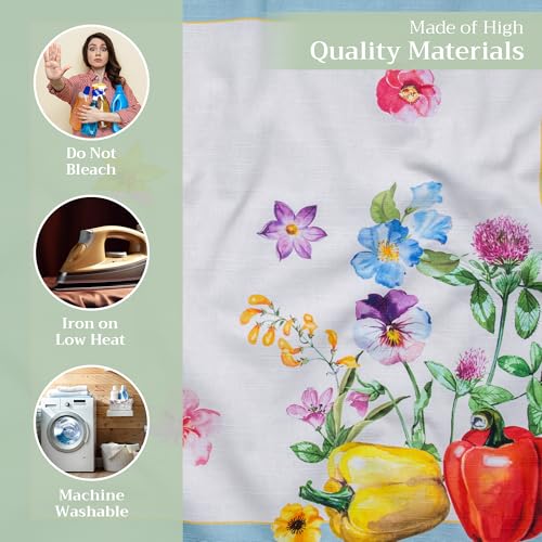 Servilletas de tela lavables y decorativas para mesa, juego de 4 servilletas de algodón 4