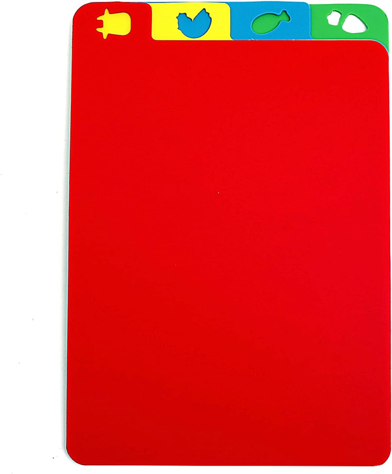 Chopping Board Set Colour Coded Plastic Non Stick Non Slip Chopping Boards Set of 4 Red Blue Green Yellow