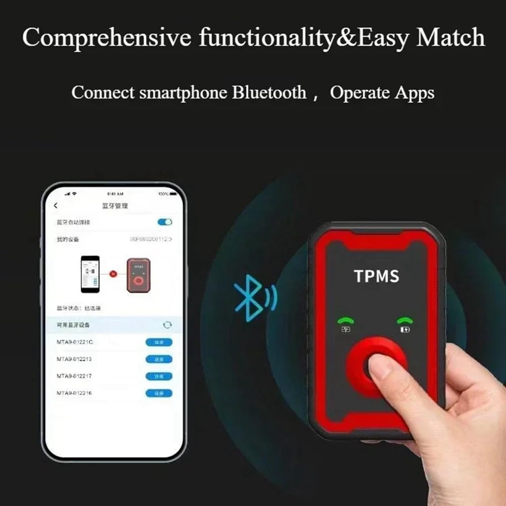 ISTOVO Sensores TPMS Programables 2 en 1 433 MHz + 315 MHz. Admite Programación con Herramienta para TELÉFONO Celular