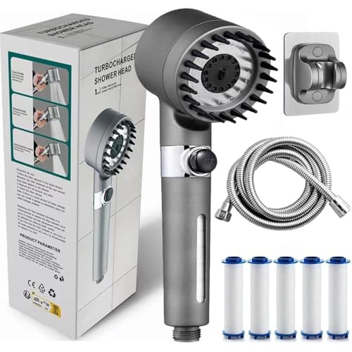 Clover and Cove Shower Head-C&C Filtered SHOWERHEAD(Black+Shower kit)