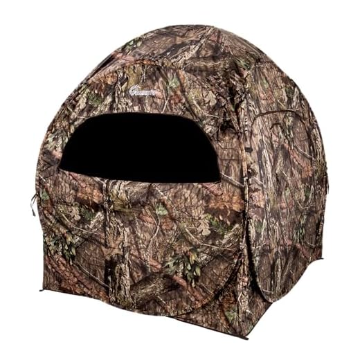 Ameristep Doghouse Run & Gun Hunting Blind | Lightweight 2 Person Ground Blind in Mossy Oak Break-Up Country, One Size