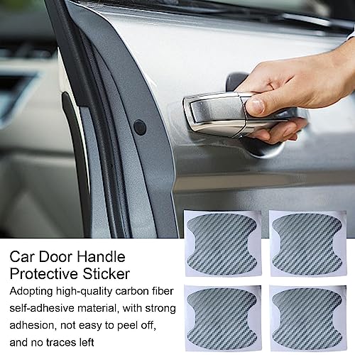 Películas fibra carbono 3D | filme maçaneta da porta do carro,Proteção pintura lateral da porta à pr
