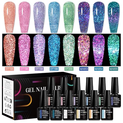 Set de esmaltes en gel MEET ACROSS 12 piezas multicolor miniatura 7