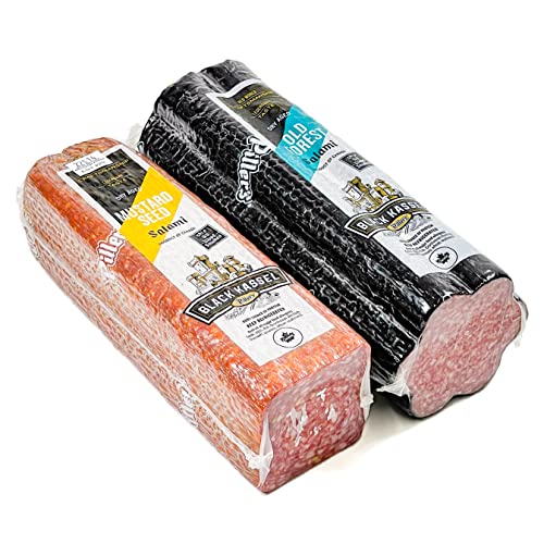 Old Forest And Mustard Salami Combo, Dry Aged Sausage By Piller's (Black Kassel), Gourmet Gift, ,5 4 Pound #TOP6