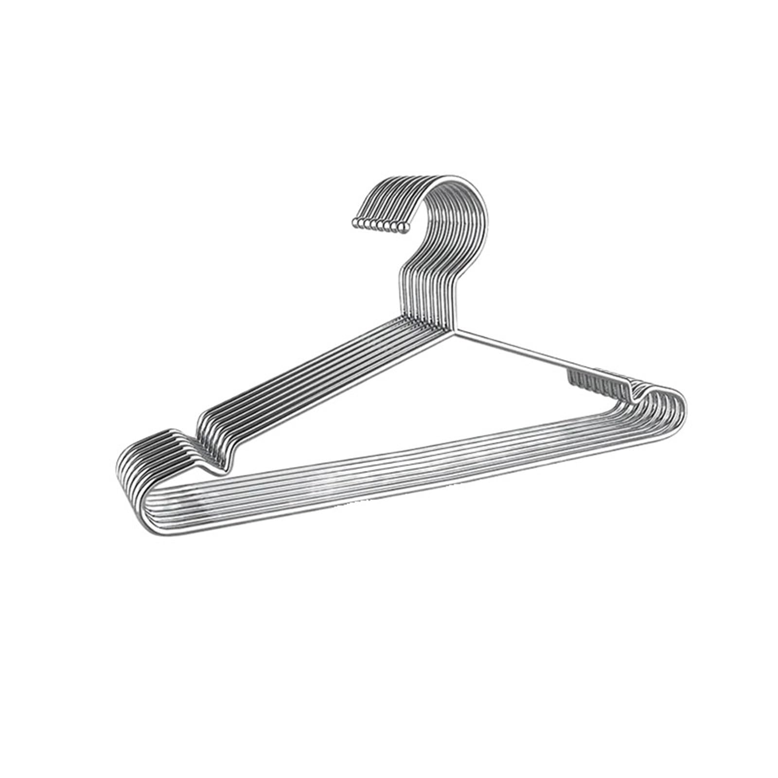 Hangers Clothes Hanger 10/20pcs Stainless Steel Closet Organizer Non-slip Coat Rack Pants Drying Storage Wardrobe Save Space(Children 32CM,20pcs)