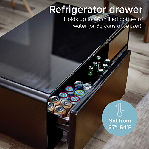 Sobro Coffee Table With Built In Fridge, Speakers, Outlets, Led Light, And More - Black #TOP1