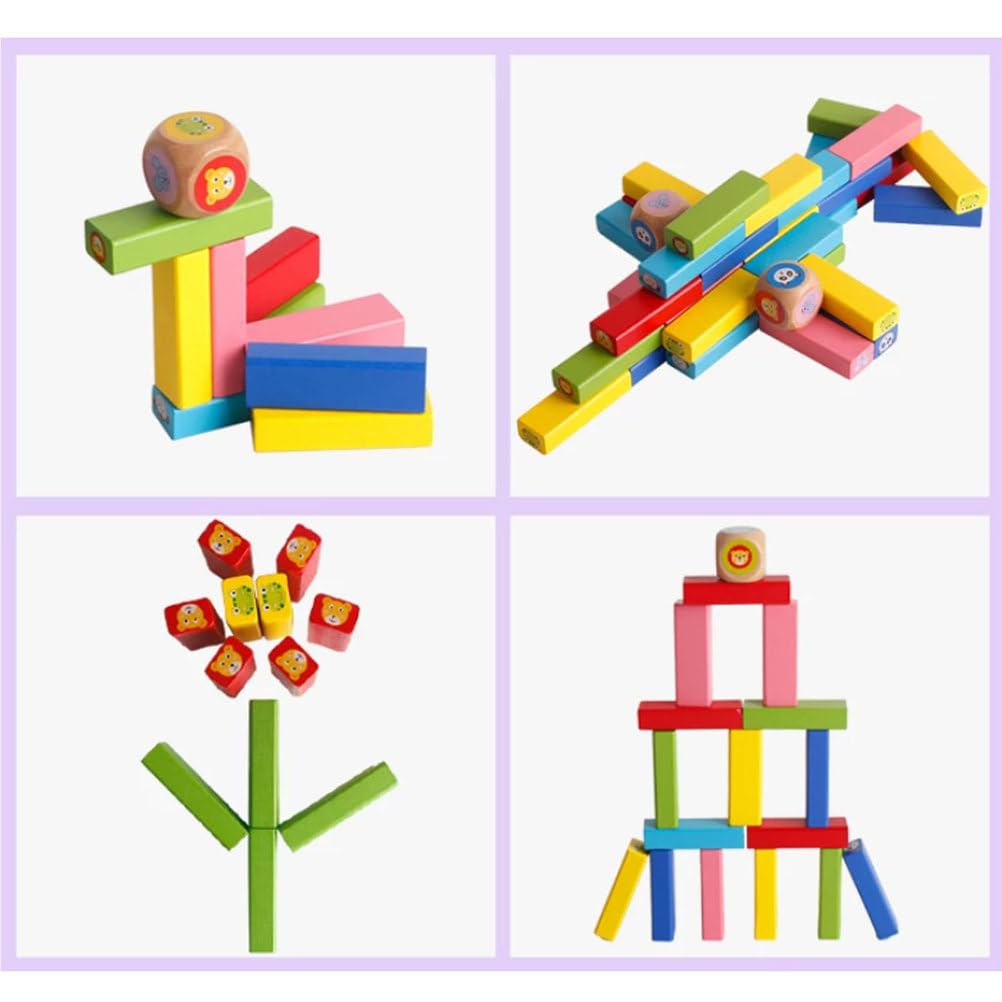 Gioco della Torre Cadente Legno Colorata Montessori