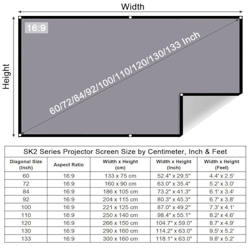 Pantalla portátil para proyector alta brillo 84 pulgadas miniatura 6
