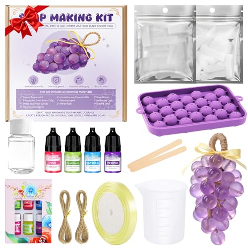 Kit Fabrication Savon, Kit Savon a Faire soi Meme, con Base de Savon, Moule Savon, Corde en Chanvre et Accessoires Variés, Créez des...