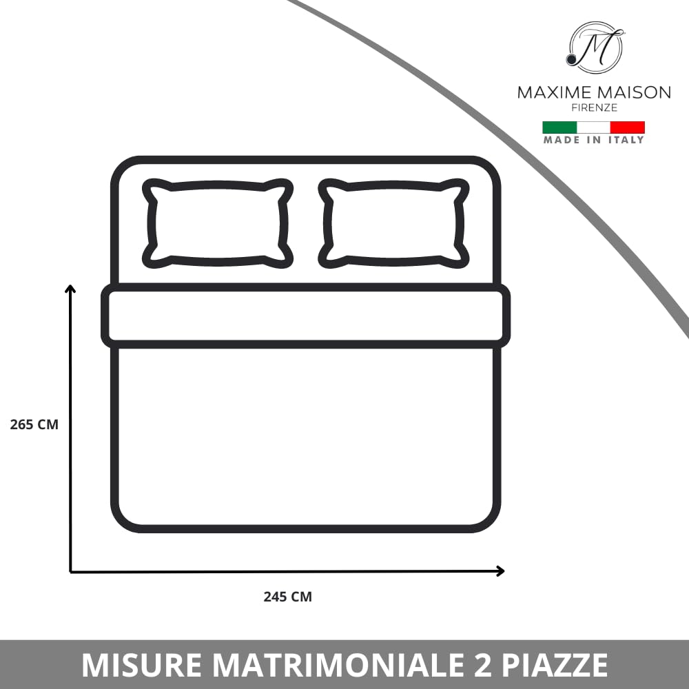 MAXIME MAISON - Dessus de Lit 2 Personnes 240x260 (100 GR/mq) Couvre Lit 2 Personnes 240x260, Couverture Lit, Dessus de Lits et Couvre-Lits, Jeté de Lit Double Face (Marron/Moka)