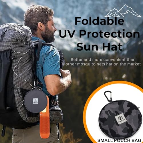 Chapéu Flammi Mosquiteiro Safari FPS 50+ Proteção Solar Boonie Chapéus para Homens com Aba de Pescoç