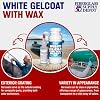 Fiberglass Supply Depot White Gelcoat with Wax UV-Resistant Marine Gelcoat for Interior & Exterior Use Quart Kit with 15cc MEKP Hardener