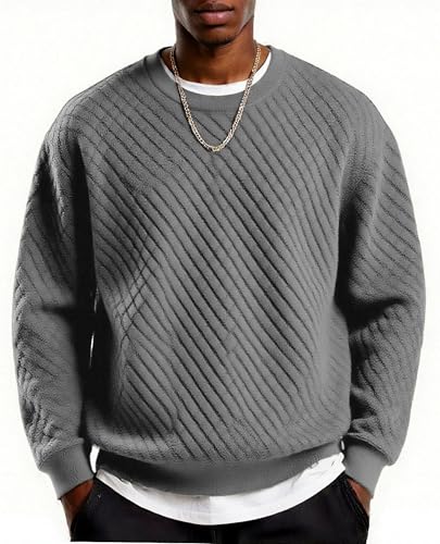 COOFANDY Men's Crewneck Sweatshirt Casual Fall Long Sleeve Pullover Sweater