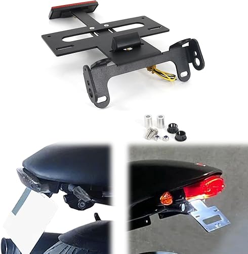 Miniatura 2 de Xitomer Eliminador de guardabarros, ajuste para Monster 400, 620, 695, 750, 800, 900, 1000, S2, S2r y S4, con luz LED para matrícula, compatible con