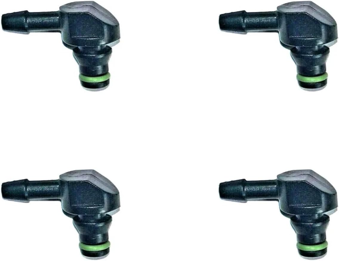 Compatible with Bosch 110 4Pcs Common Rail Diesel Fuel Injector Return Pipe Connector Leak Off T Pipe L Pipe Injector Accessory Parts(3xT 1xL)