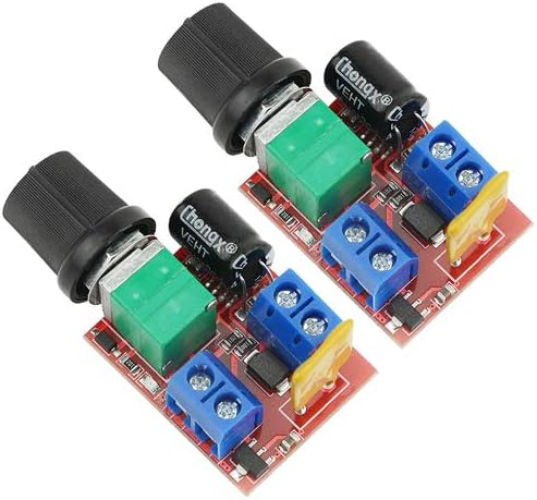 XINGYHENG 2PCS DC Motor Governor 3V 6V 12V 24V 35V Adjustable Speed Controller Regulation Switch 5A Ultra Small Dimmer with Speed Control Knob