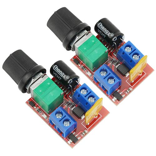 XINGYHENG 2PCS DC Motor Governor 3V 6V 12V 24V 35V Adjustable Speed Controller Regulation Switch 5A Ultra Small Dimmer with Speed Control Knob