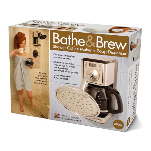 Prank-O Bathe & Brew Prank Gift Box – Fake Coffee Maker Gag Gift for Men, White Elephant,...