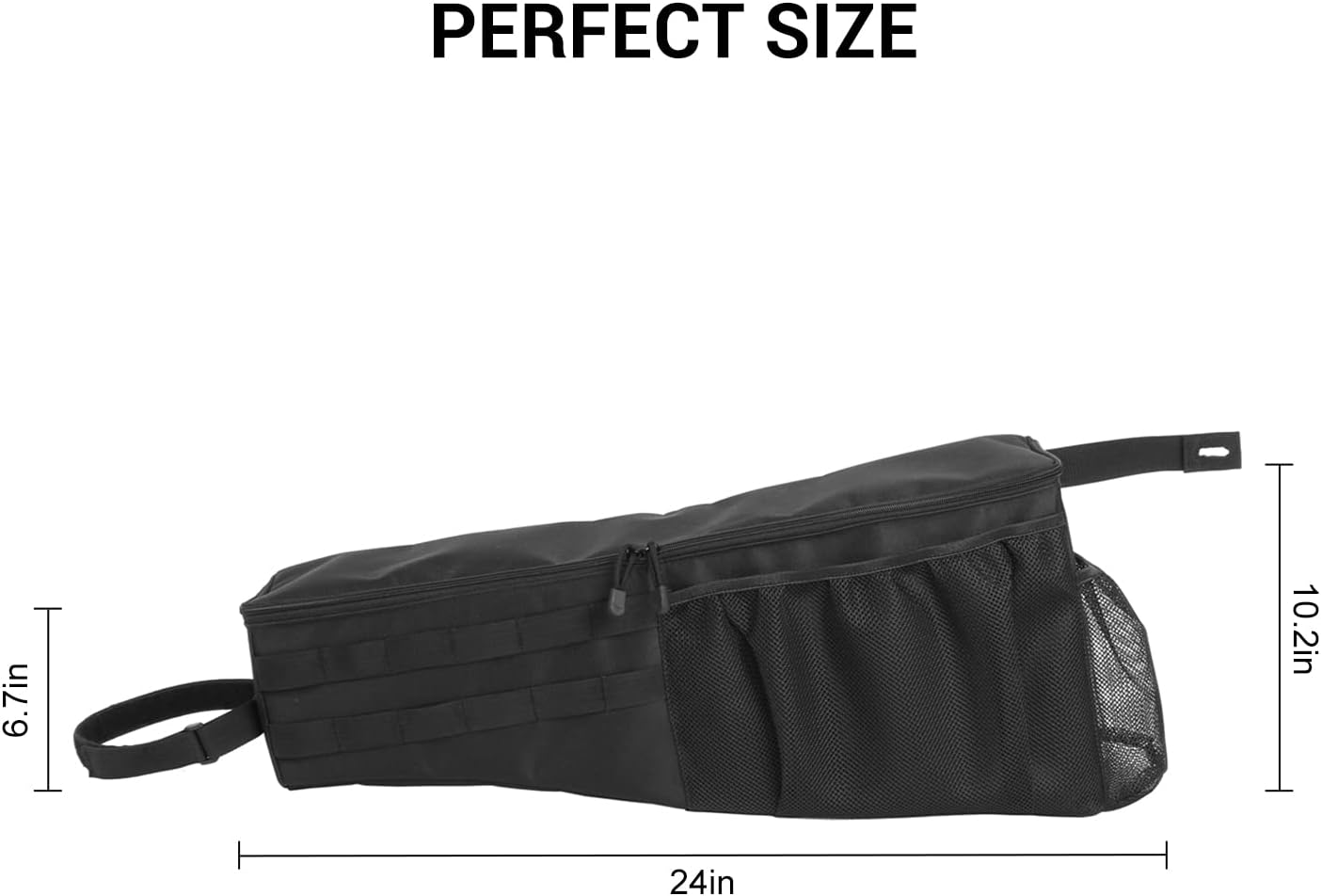 Jimen Compatible with Jeep Wrangler JK 2007-2018 2 Door Only, Two Left & Right Side Bags Rear Trunk Storage Bags Interior Accessories