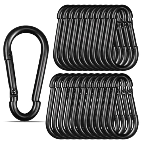 High-PQ 30PCS Carabiner Clip,Heavy Duty Spring Snap Hook,4IN(M10)