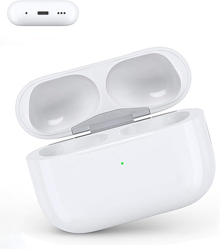 Funda de carga inalámbrica compatible con Air Pods Pro 1/2, puerto L de repuesto para Air Pods Pro 1ª y 2ª funda de carga con emparejamiento de un