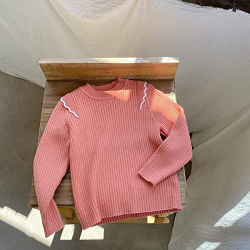 Babys Kids Toddler Girls Spring Winter Long Sleeve Ruffle Thick Knit Sweater Pullover Tops Knitted Top2