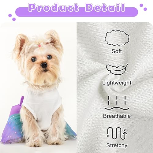 Dog Dress for Small Dogs, Spring Summer Skirt for Female Puppy, Pet Tulle Dress, Yorkie Chihuahua Birthday Party Lace Costume Tutu Apparel by Yikeyo - Used condition - Image 4