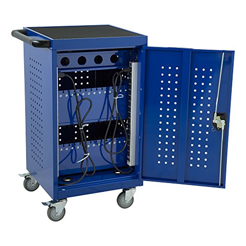 Learniture Lnt-Nor1008Bl-So Structure Series 30-Device Tablet Charging Cart W/ Electric (Assembled), Blue #TOP1