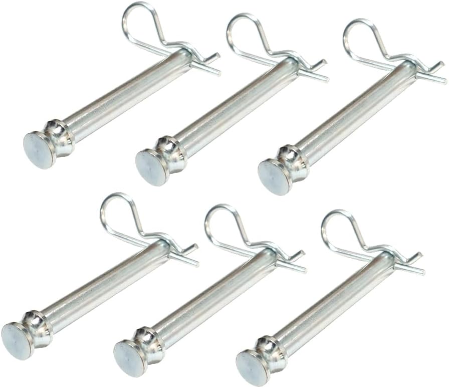 Shocker 5/8" x 5" Bullet-Style Hitch Pin with Clip - 6 Pack