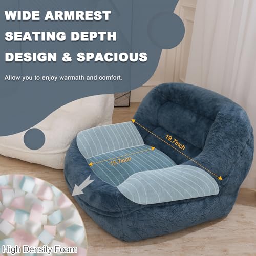 Snug Sofee SF-1100100041-1 Bean Bag Chair With Armrests - Comfy Bean Bag Couch For Adults, Premium Plush Fabrics And High-Density Foam Filling thumb #3