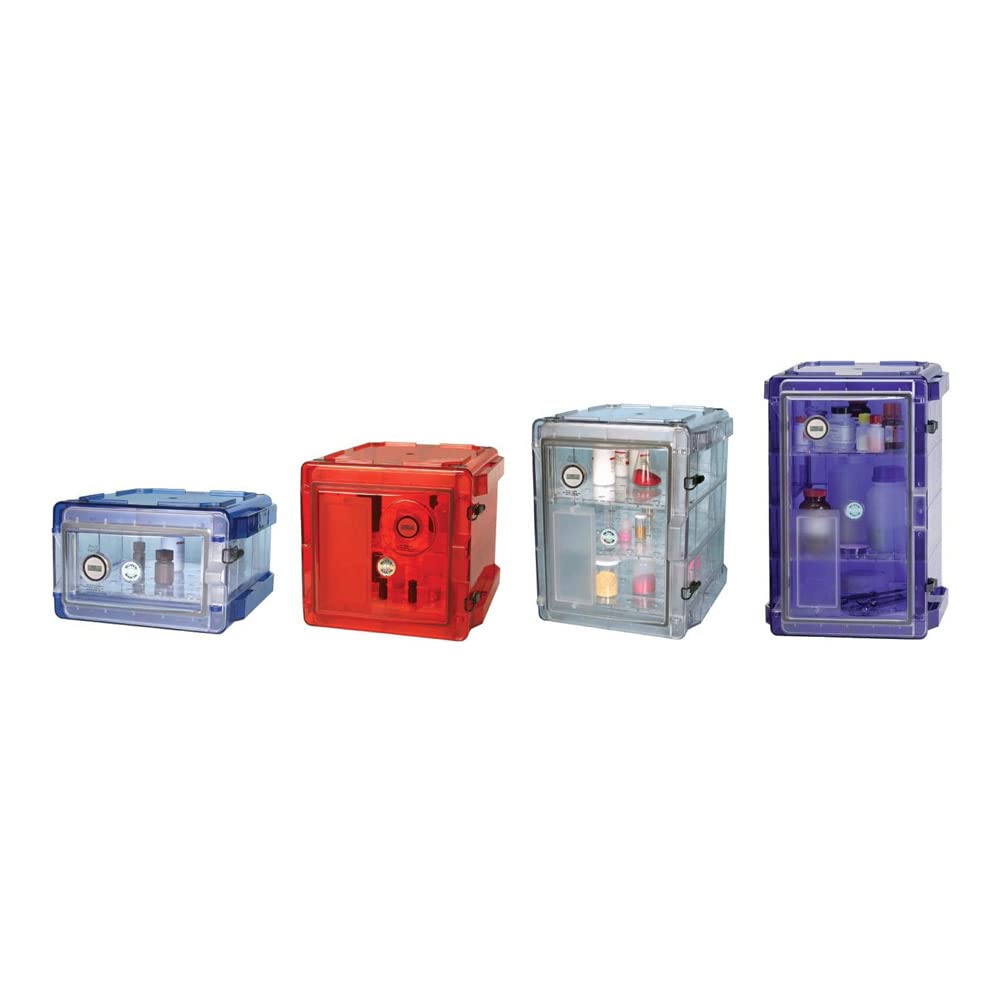 Bel-Art Products F42073-1008 Amber Polystyrene Secador Desiccator Cabinet, 3.0 Vertical, 13.4" Width x 16.3" Depth