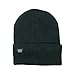 Mens Insulated Thermal Fleece Lined Comfort Daily Soft Beanies Winter Hats (Black Fold Over hat)